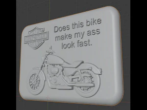 ハーレーダビッドソンバイクラベル 3Dモデル