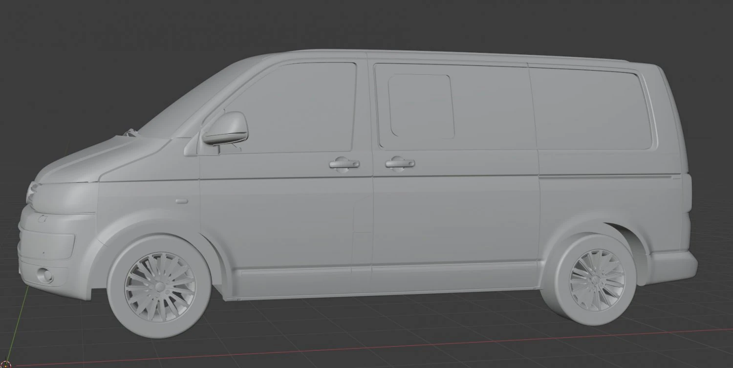 vw multivan 3D Model .c4d .max .obj .3ds .fbx .stl .blend 