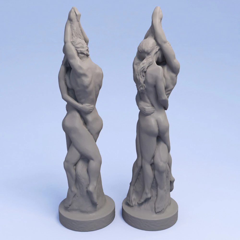 lovers candle 3D Print Model .c4d .max .obj .3ds .fbx .stl .blend 