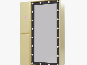 Schminkspiegel-K&uuml;hlschrank 3D Modell