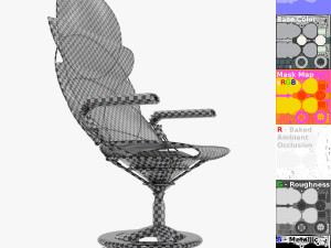 mesh office chair 3D 模型