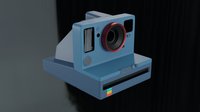polaroid one step 2 blue Model 3D .c4d .max .obj .3ds .fbx .stl .blend 
