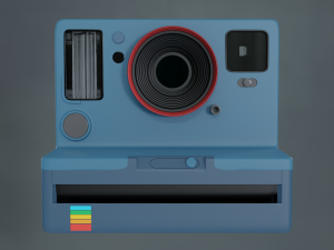polaroid one step 2 blue Model 3D