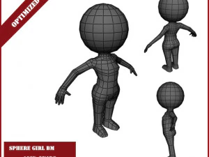 sphere girl base mesh 3D Model