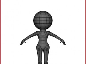 sphere girl base mesh 3D 模型
