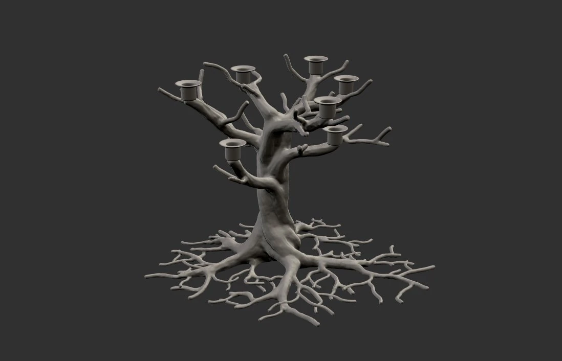 tree-candelabrum 3D Print Model .c4d .max .obj .3ds .fbx .stl .blend 