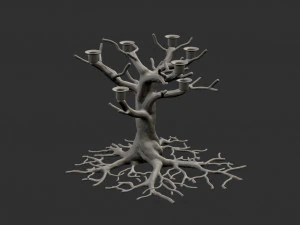 árvore-candelabro Modelo de Impressão 3D