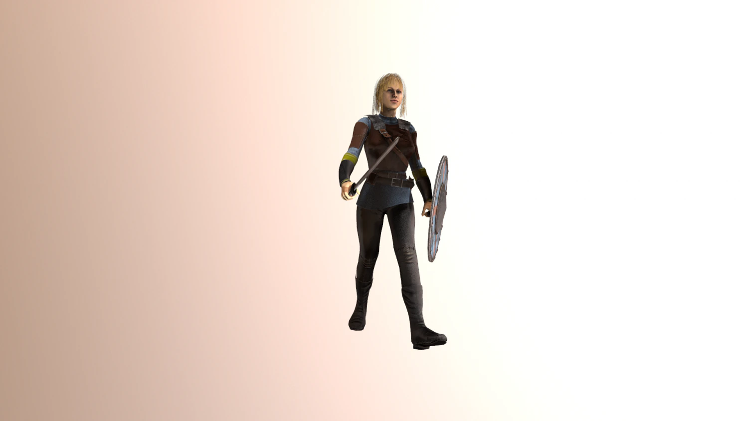 viking girl 3D Model .c4d .max .obj .3ds .fbx .stl .blend 