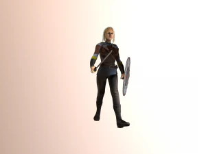 バイキングの女の子 3Dモデル