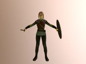 viking girl 3D Model