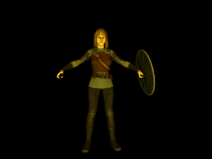viking girl 3D Model