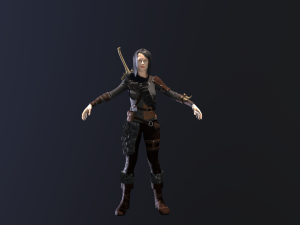 girl warrior 3D Model