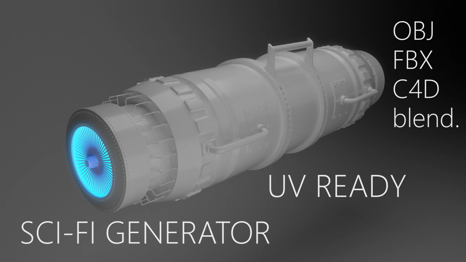 scifi generator 3D Model .c4d .max .obj .3ds .fbx .stl .blend 