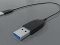 USB to USB Type-C 3D Model