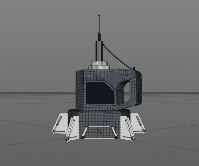 scifi building low-poly 3D Model .c4d .max .obj .3ds .fbx .stl .blend 