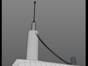 scifi building low-poly 3D Model