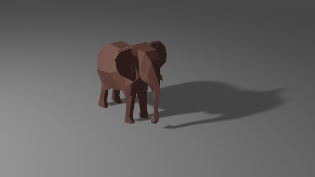 elephant low poly 3D Модель .c4d .max .obj .3ds .fbx .stl .blend 