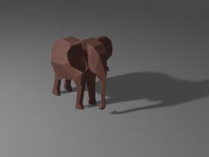 elephant low poly 3D-Modell