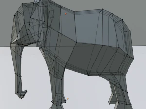 elephant low poly 3D Model