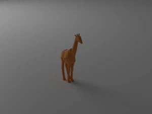 żyrafa, niski poli Model 3D