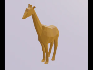 giraffa basso poli Modello 3D