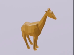 giraffa basso poli Modello 3D