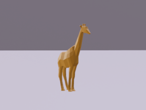 giraffe low poly 3D 모델