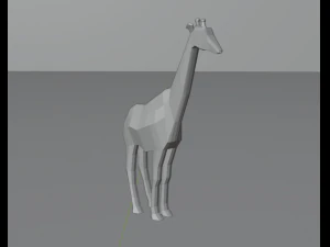 giraffa basso poli Modello 3D