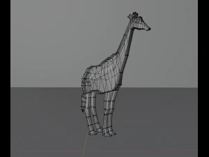 giraffa basso poli Modello 3D