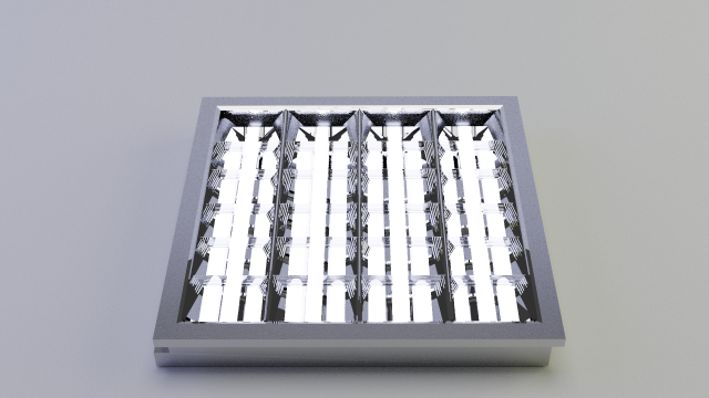 grilyato fluorescent recessed luminaire Model 3D .c4d .max .obj .3ds .fbx .stl .blend 