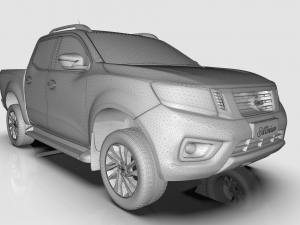 2020 nissan navara np-300 black edition 3D Model