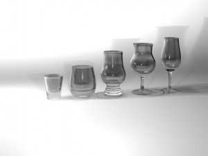 cups and glasses 3D Model