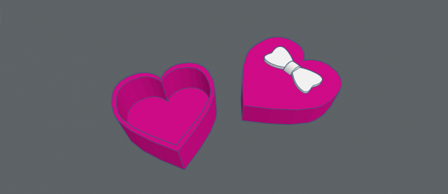 lovebox gift 3D Baskı Modeli .c4d .max .obj .3ds .fbx .stl .blend 