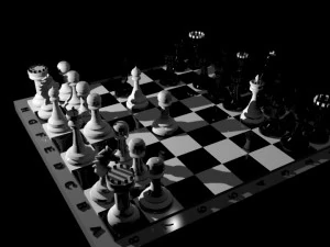 Einfaches Schach mit Animation 3D Modell