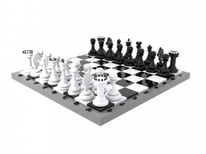 Simple Chess with anmation Modelo 3D