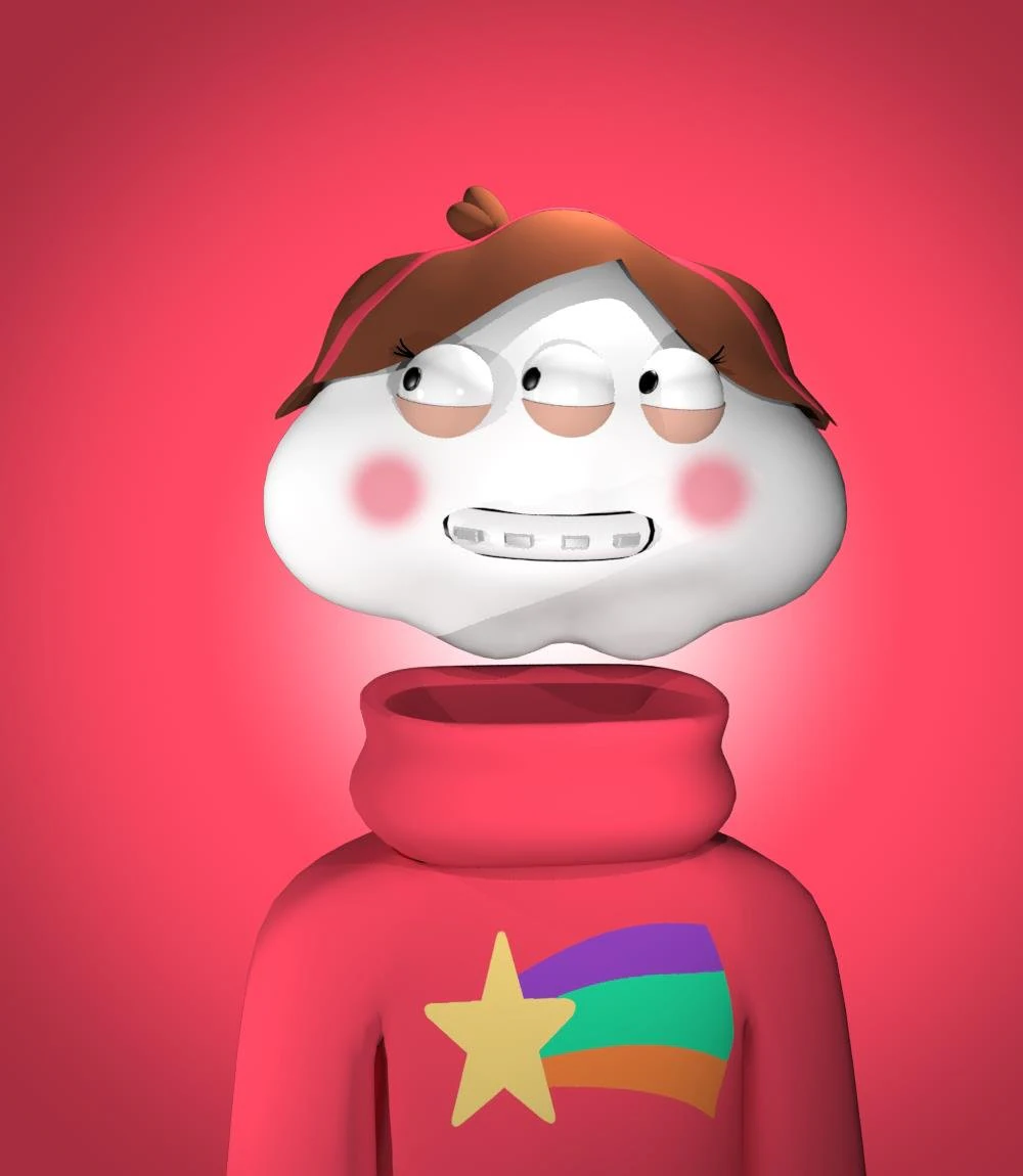 Fun Mabel Cloud 3D Model .c4d .max .obj .3ds .fbx .stl .blend 