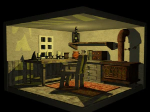 Witch house animation 3D Model