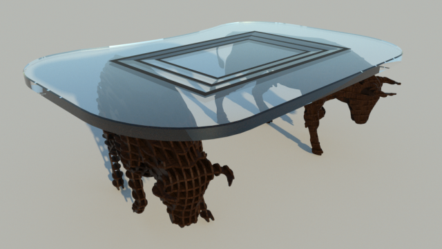 bull table 3D 模型 .c4d .max .obj .3ds .fbx .stl .blend 