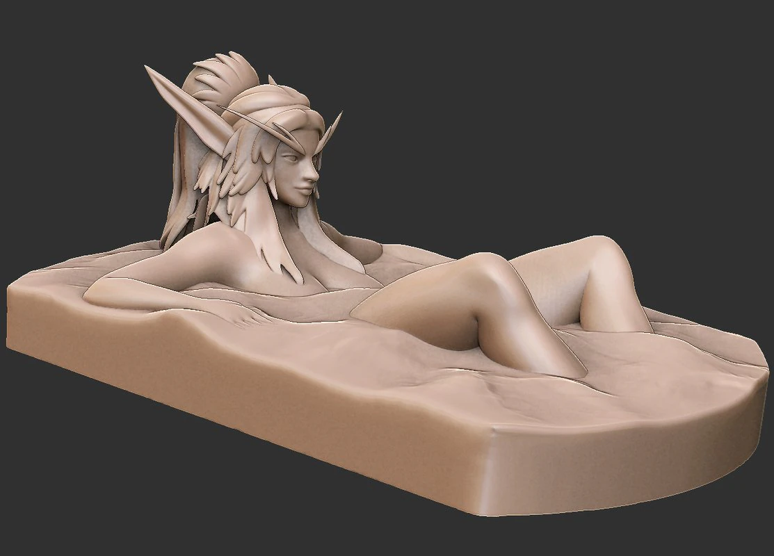 Elfenm&auml;dchen 3D Modell .c4d .max .obj .3ds .fbx .stl .blend 