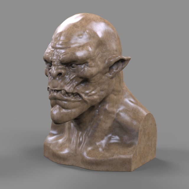 orc Model 3D .c4d .max .obj .3ds .fbx .stl .blend 