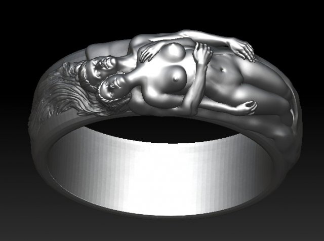 man and woman ring Modello 3D .c4d .max .obj .3ds .fbx .stl .blend 