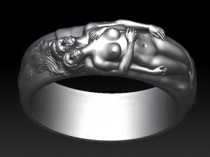man and woman ring 3D Model
