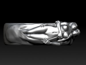 man and woman ring Modello 3D