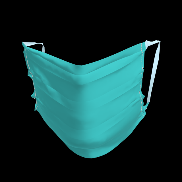 medical mask 3D 模型 .c4d .max .obj .3ds .fbx .stl .blend 