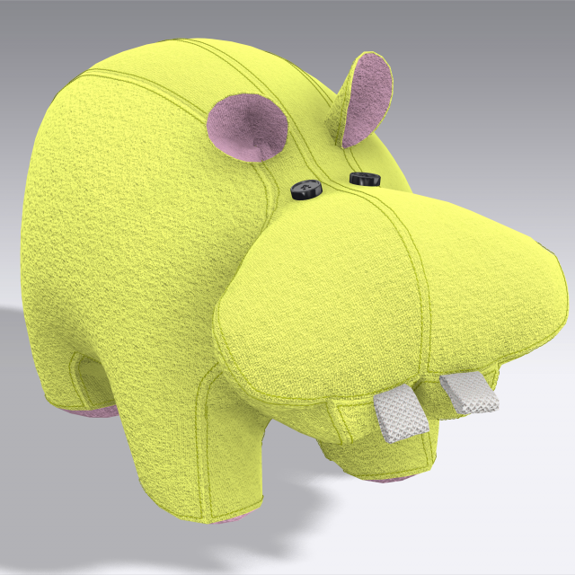 hippopotamus toy Modelo 3D .c4d .max .obj .3ds .fbx .stl .blend 