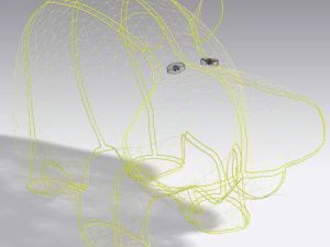 hippopotamus toy 3D Model
