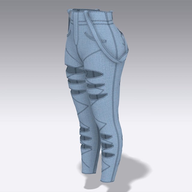jeans 3D Модель .c4d .max .obj .3ds .fbx .stl .blend 
