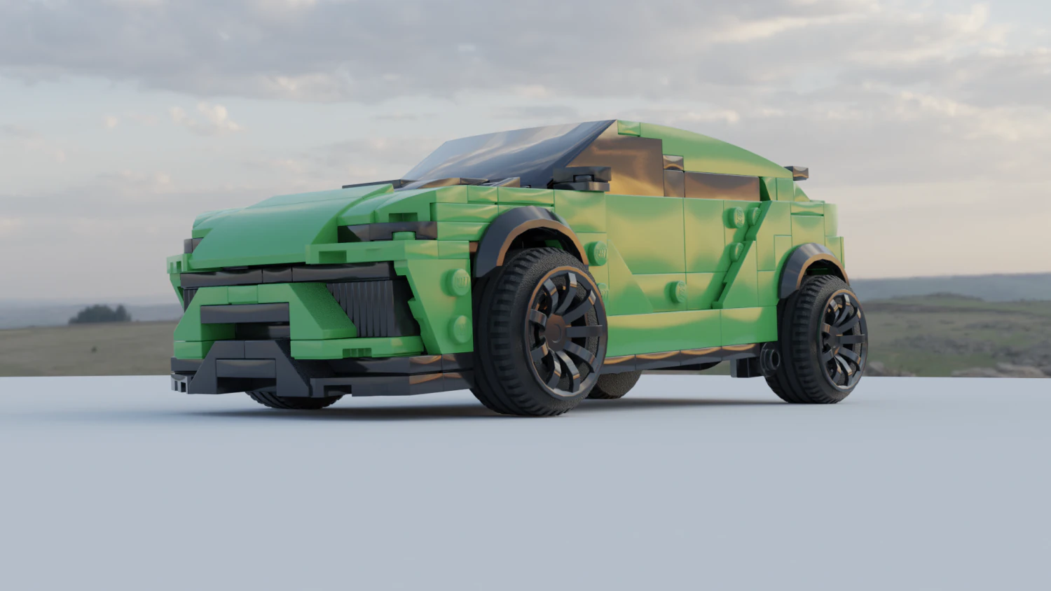 lego sportcar 3D Model .c4d .max .obj .3ds .fbx .stl .blend