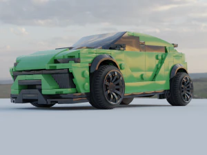 carro esportivo lego Modelo 3D