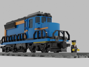 lego train Modelo 3D
